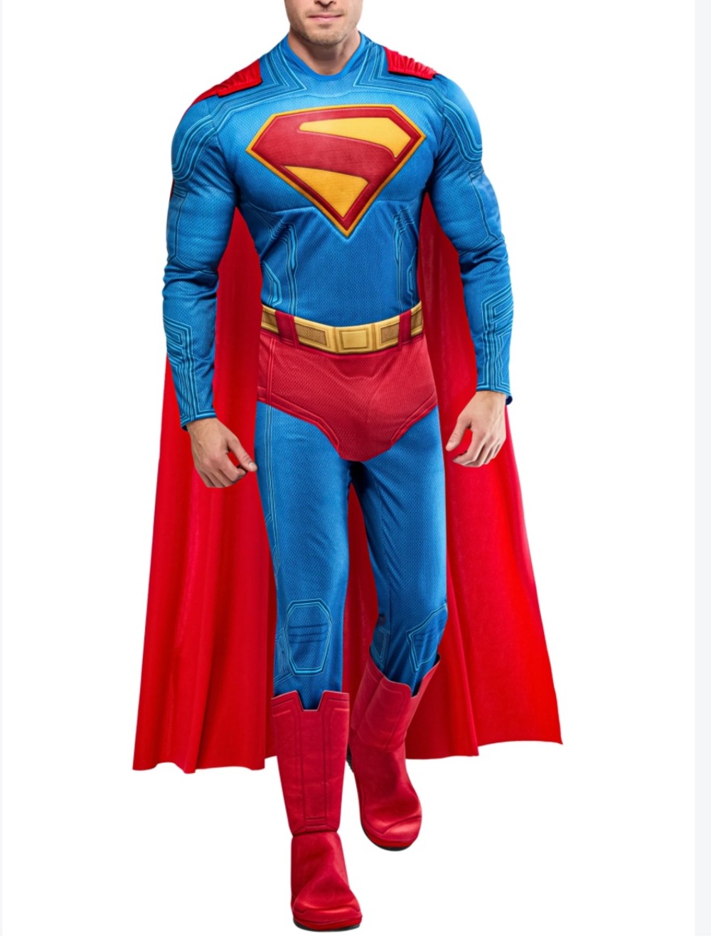 DC Comics Rubies Superman Costume w/Full Length Cape. Size Large.
